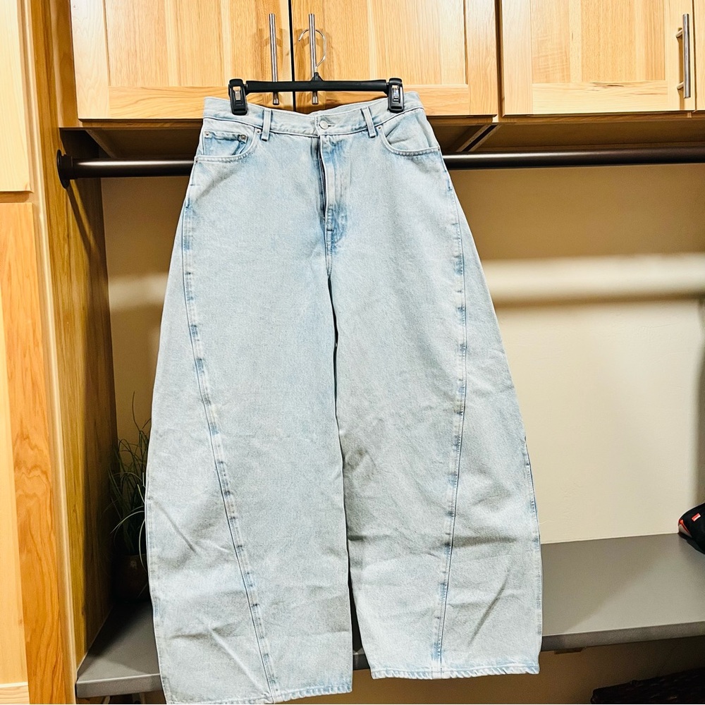 COS Denim Light Wash Wide Leg Jeans